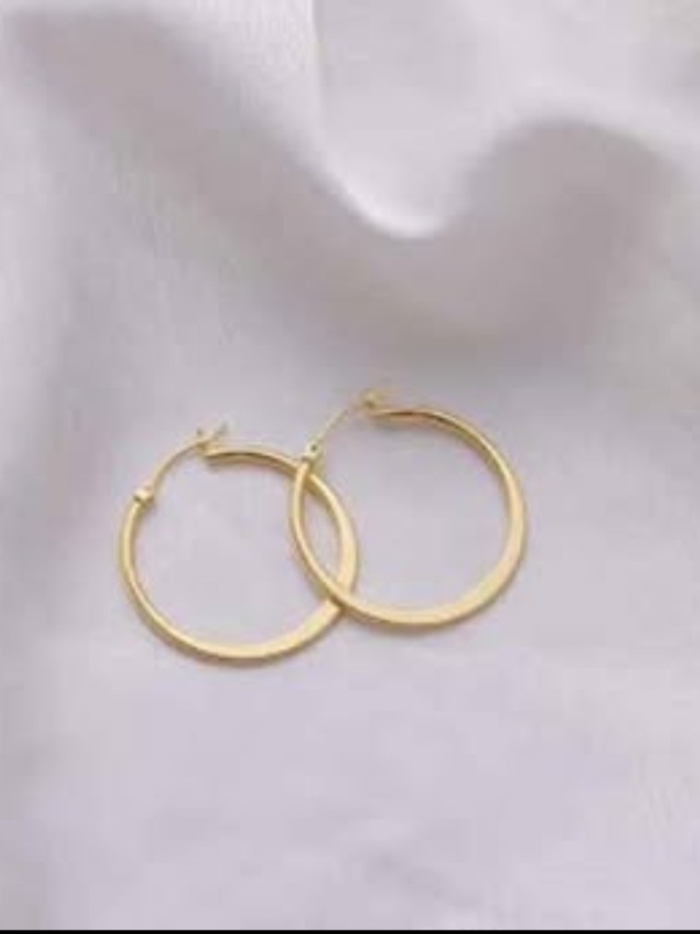 Gacimy Gold Plated Hoop Earrings 30mm